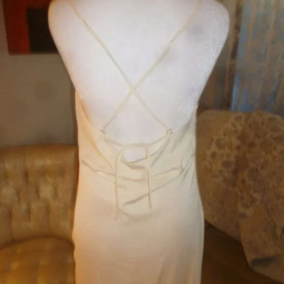 PRRIME  Sexy Side Slit Maxi Dress – Ivory – Size L (Runs Small) NWT - Picture 6 of 11